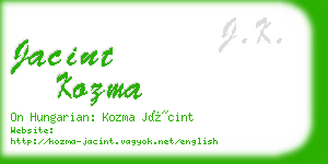 jacint kozma business card